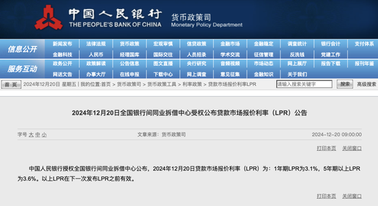 12月LPR保持不变 居民房贷2025年还有下降空间！